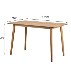 Table a Manger 4 Personnes (L120 cm) Rectangulaire Bois