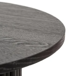 Table Appoint Bout de Canape Rangement en Bois noir