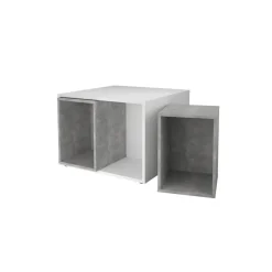 Table basse avec caissons amovibles JOKER 1 gris béton