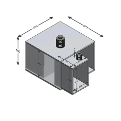Table basse avec caissons amovibles JOKER 1 gris béton
