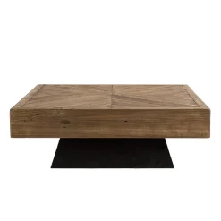 Table Basse Carrée ANDRIAN Bois Pin Recyclé