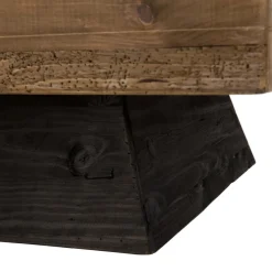 Table Basse Carrée ANDRIAN Bois Pin Recyclé