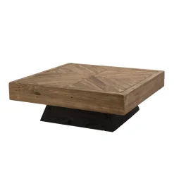 Table Basse Carrée ANDRIAN Bois Pin Recyclé