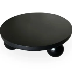 Table basse contemporaine design rond Bonnie Noir