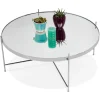 Table basse de salon 'KOLOS BIG' couleur chrome