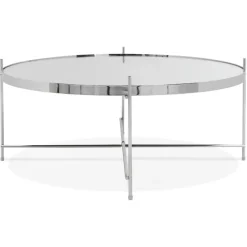 Table basse de salon 'KOLOS BIG' couleur chrome