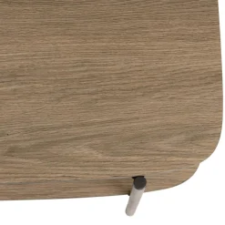 Table basse double plateau couleur mocha pieds métal noir JULIA