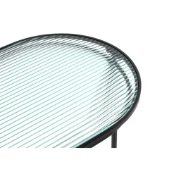 table basse en métal laqué noir,