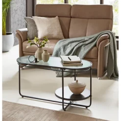 table basse en métal laqué noir,