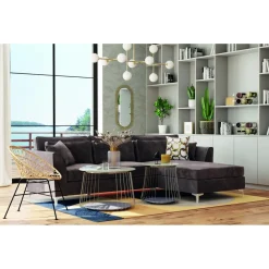 Table Basse en verre et Métal Chromé D50 cm