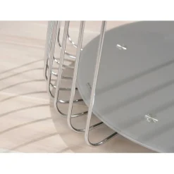 Table Basse en verre et Métal Chromé D50 cm