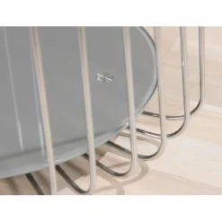 Table Basse en verre et Métal Chromé D50 cm