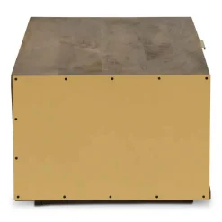 Table Basse FIRMIN Marron Et Métal Or