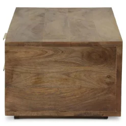 Table Basse FIRMIN Marron Et Métal Or