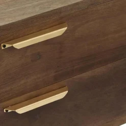 Table Basse FIRMIN Marron Et Métal Or