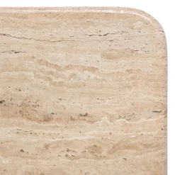 Table basse Jivan Travertin Bois