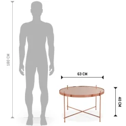 Table basse 'KOLOS MEDIUM' couleur cuivre