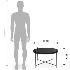 Table basse 'KOLOS MEDIUM' noire