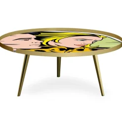 Table basse magnétique ronde à rebord Bipolart Métal Or avec 1 Top Fast & Furious