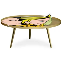 Table basse magnétique ronde à rebord Bipolart Métal Or avec 1 Top Fast & Furious