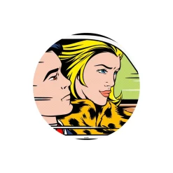 Table basse magnétique ronde à rebord Bipolart Métal Or avec 1 Top Fast & Furious