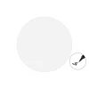 Table basse magnétique ronde à rebord Bipolart Métal Blanc avec 1 Top Tableau blanc effaçable