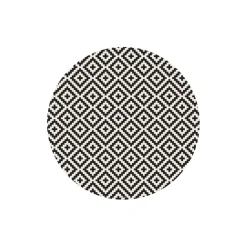 Table basse magnétique ronde à rebord Bipolart Métal Or avec 1 Top Motif Contraste