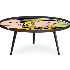 Table basse magnétique ronde à rebord Bipolart Métal Noir avec 1 Top Fast & Furious