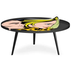 Table basse magnétique ronde à rebord Bipolart Métal Noir avec 1 Top Fast & Furious