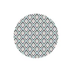 Table basse magnétique ronde à rebord Bipolart Métal Noir avec 1 Top Losanges