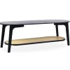 Table basse moderne Yokori en cannage et Bambou Noir