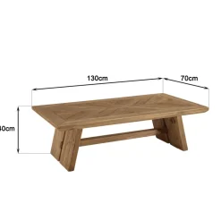 Table basse rectangulaire bois pin recyclé SANDY