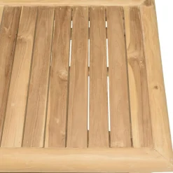 Table basse rectangulaire double plateaux en branches de Teck BORNEO Beige