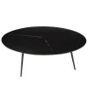 Table basse ronde en Aluminium JAMES Noir mat