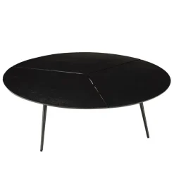 Table basse ronde en Aluminium JAMES Noir mat