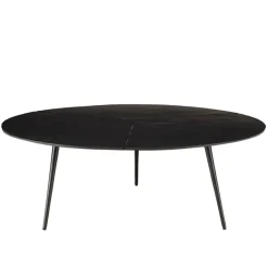 Table basse ronde en Aluminium JAMES Noir mat