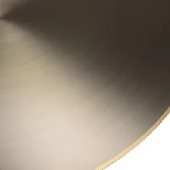 Table basse ronde en Fer Noir et bordure Dorée JAMES D120 cm