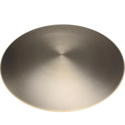 Table basse ronde en Fer Noir et bordure Dorée JAMES D120 cm