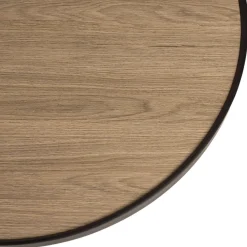 Table basse ronde mocha pieds épingles métal noir JULIA