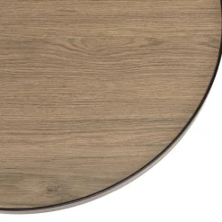 Table basse ronde mocha pieds asymétriques métal noir JULIA