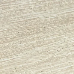 Table basse ronde moderne Titouan Effet Travertin Beige