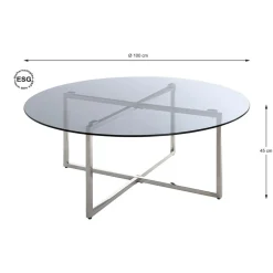 table basse Structure en inox brillant