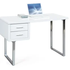 Table Bureau 2 tiroirs blanc HENRY