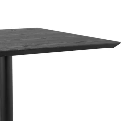 Table carrée design 'SUMO' en bois et métal noir