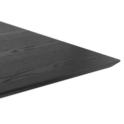 Table carrée design 'SUMO' en bois et métal noir