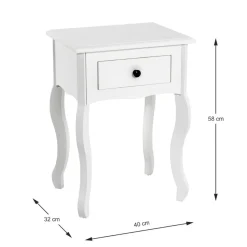 Table d'appoint à motif découpé avec égouttoir en Métal laqué blanc