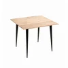Table d'appoint plateau en bois massif d'acacia naturel