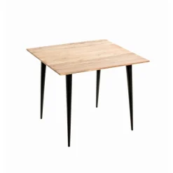 Table d'appoint plateau en bois massif d'acacia naturel
