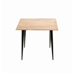 Table d'appoint plateau en bois massif d'acacia naturel