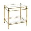 table d'appoint plateaux en verre trempé transparent